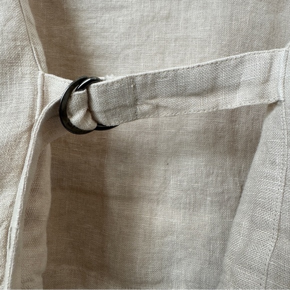 NWT Size XL Tan vneck Sleeveless Button Down Pockets Linen Vest - Mate the Label - Picture 14 of 15